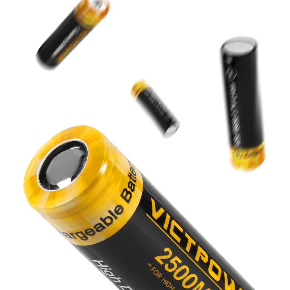 4 PCS High Capacity 3.7V 18650 2500/3500mah 20/10A Rechargeable Lithium-ion Battery for LED Flashlight Headlamps Search Lamp