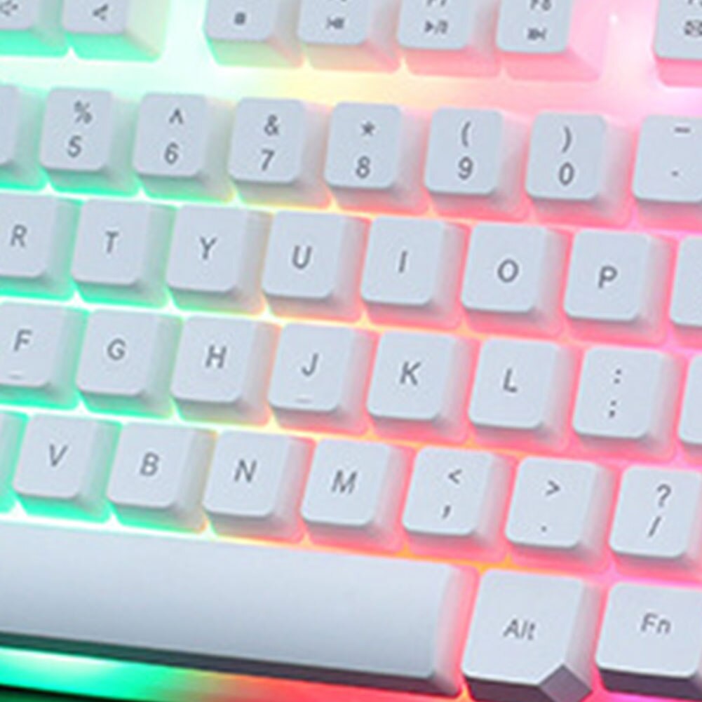 Zestaw Klawiatura i Mysz USB Przewodowa 104 Klawisze - Podświetlenie LED - Do Notebooków, Laptopów, Desktopów - Gaming i Biuro
