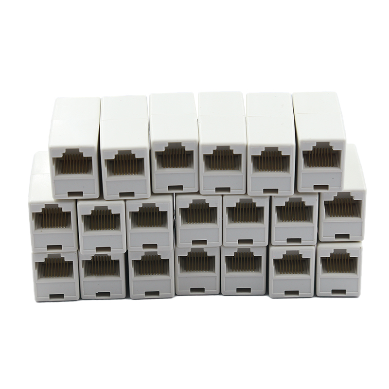 Rede Conector Acoplador Cabo Lan, Adaptador Ethernet, Extensor de Rede, RJ45, 8P8C, 8 Pinos, Fêmea, CAT5, 5E, 6A, 6a