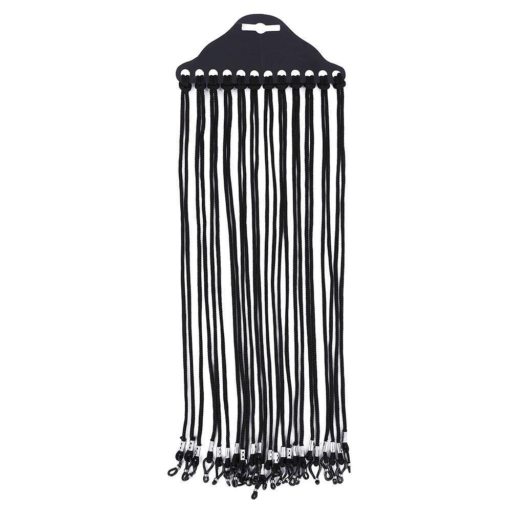12 stk anti-tabte nylon briller kæde brille stel holder solbriller briller snor hals snor briller tilbehør tilfældig farve: Sort