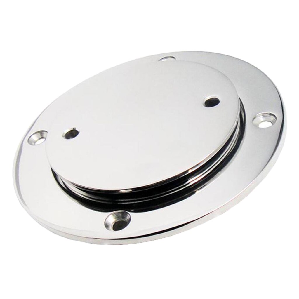 Five Oceans 4 inch Round Access Hatch Cover Deck Plate for RV Marine Boat, 316 Stainless Steel