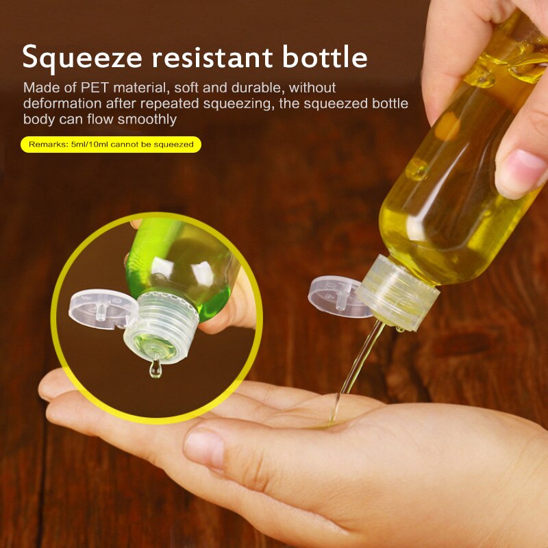 1 Stuks 250Ml/30Ml/5Ml Plastic Clear Lege Seal Flessen Pack Clamshell Water Fles Flip top Cap Verpakking Mini Vloeibare Container