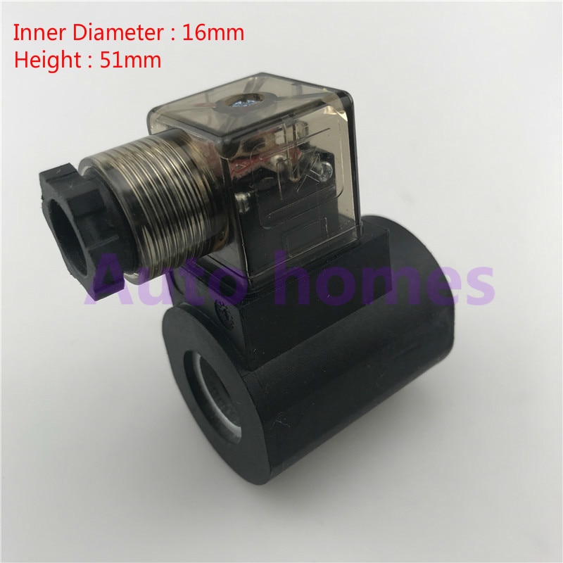 Patronventil hydraulisk magnetventilspole indvendig diameter 16mm højde 51mm ac220v/dc24v