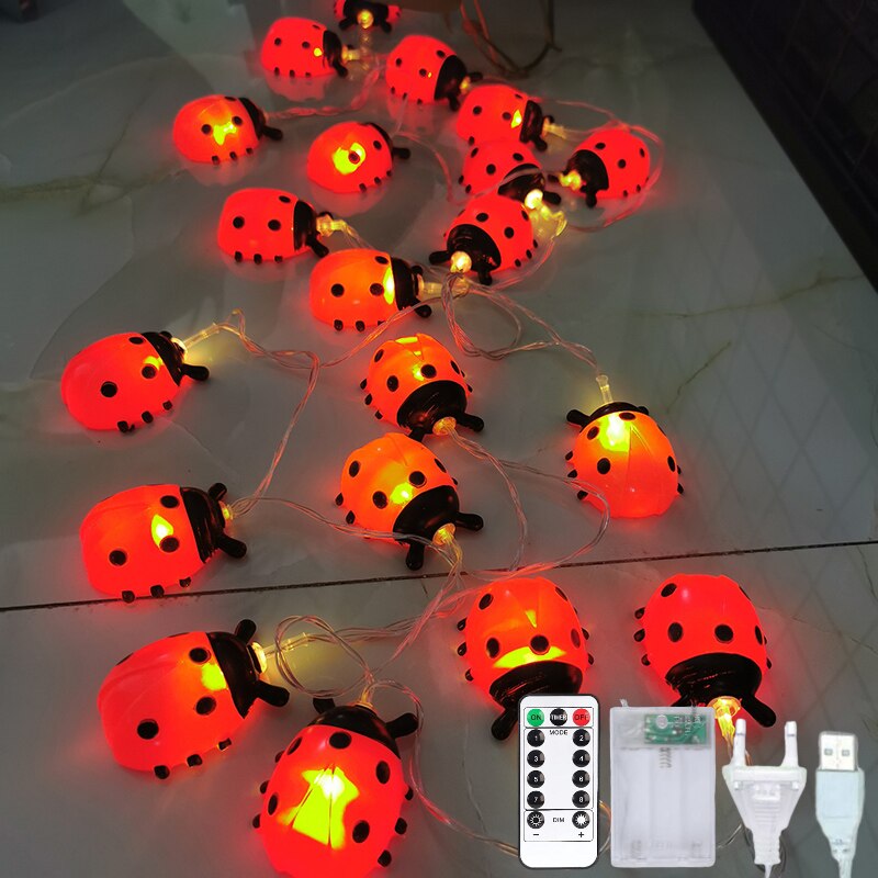 Dier Kever Led String Fairy Lights Kerst Garland Lamp Ketting Bruiloft Tuin Home Festivel Partij Decoratie Indoor Verlichting