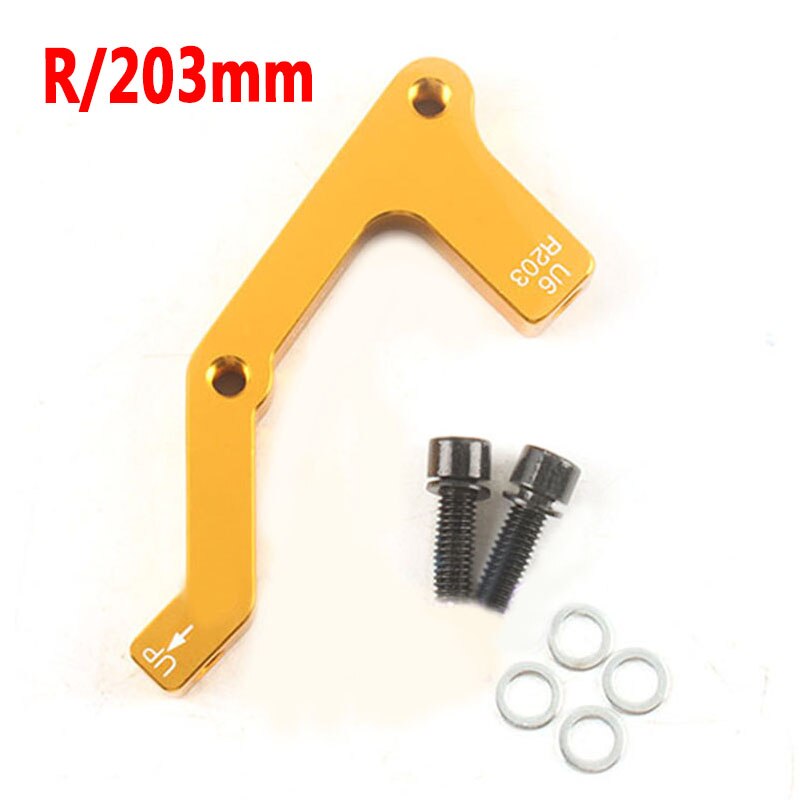 Support de freins à disque de vélo vtt, 180/203mm IS-PM, levier, Rotor avant montage pour siège arrière en aluminium, 160, 180, 203mm: Gold R203mm