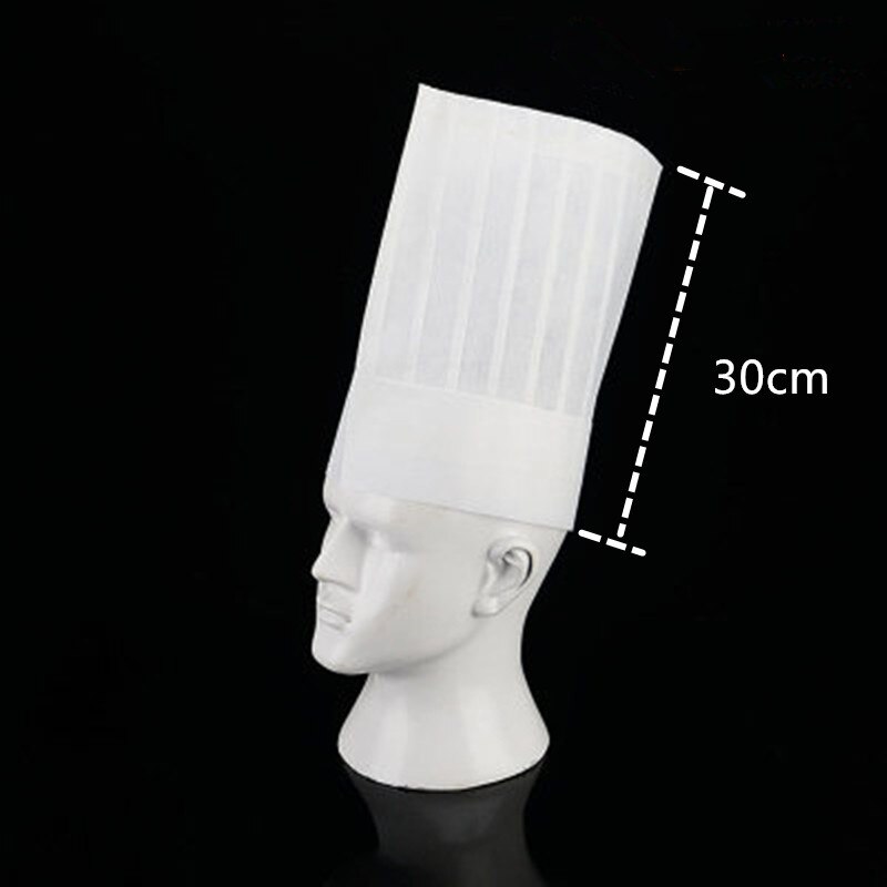 20 sztuk/worek czapka szefa kuchni hotel żywnościowy pieczenia kapelusz szef kuchni pracy kapelusz papierowy kapelusz włókniny: 20szt D