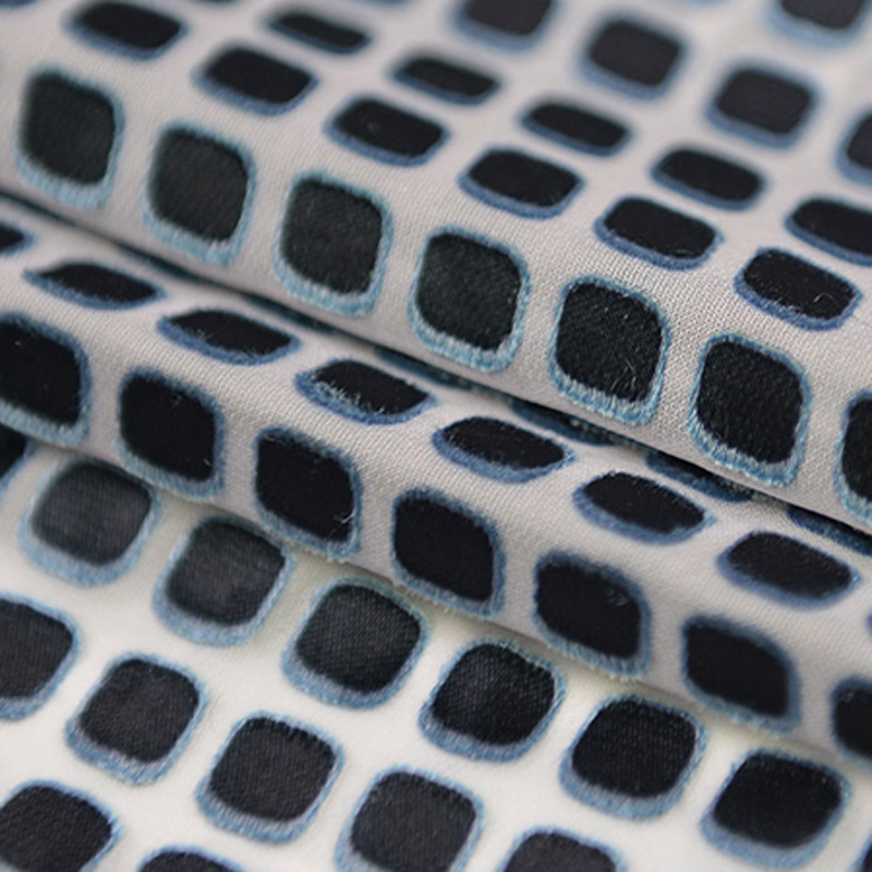 100cm * 140cm 3D Plaid Zijde Gaas Burn-out Charmeuse Zijde Stof Voor Avondjurk