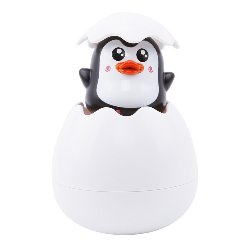 Baby Bathing Toy Kids Cute Duck Penguin Egg Water Spray Sprinkler Bathroom Sprinkling Shower Swimming Water Toys for Kids: Penguin