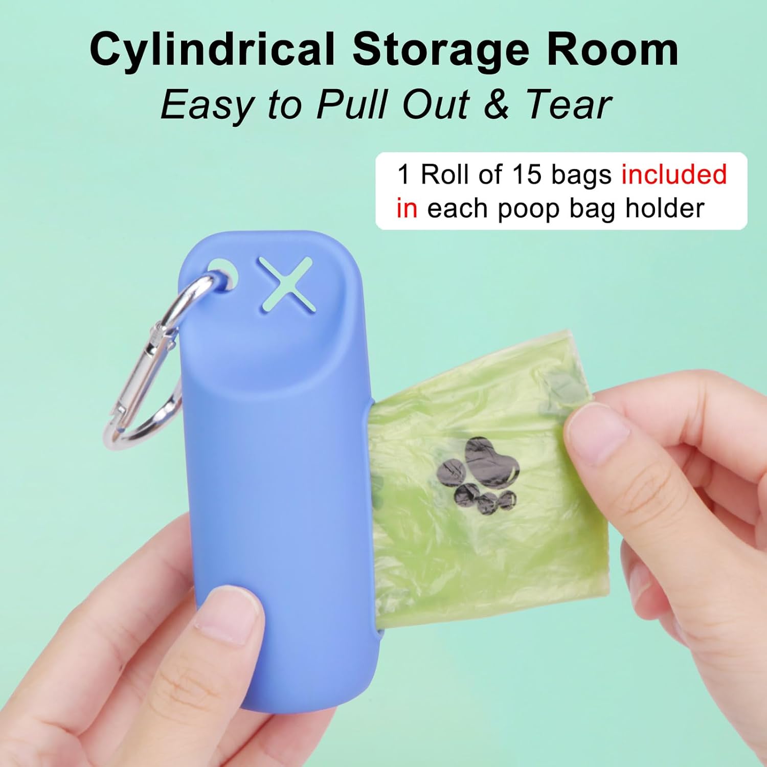 Silicone Dog Poop Bags Holder dog bags dispenser walking stand portable feces collection bag hanging ring silicone storage box