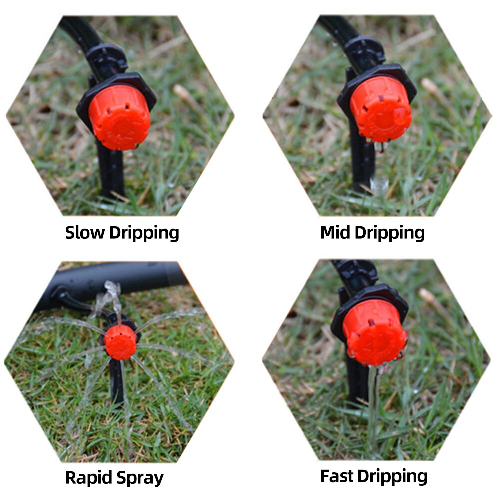 Micro Drip Irrigation System Garden Watering Hose Kit With Connectors Adjustable Drip