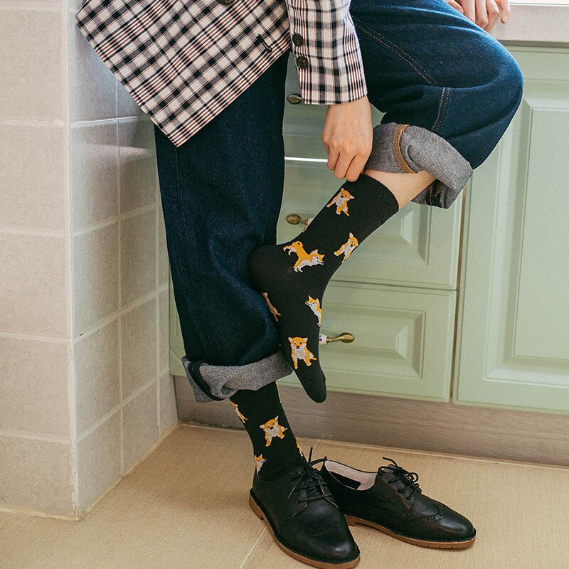 Calcetines tobilleros divertidos de algodón para mujer, medias de estilo japonés, Harajuku, Hipster, para monopatín