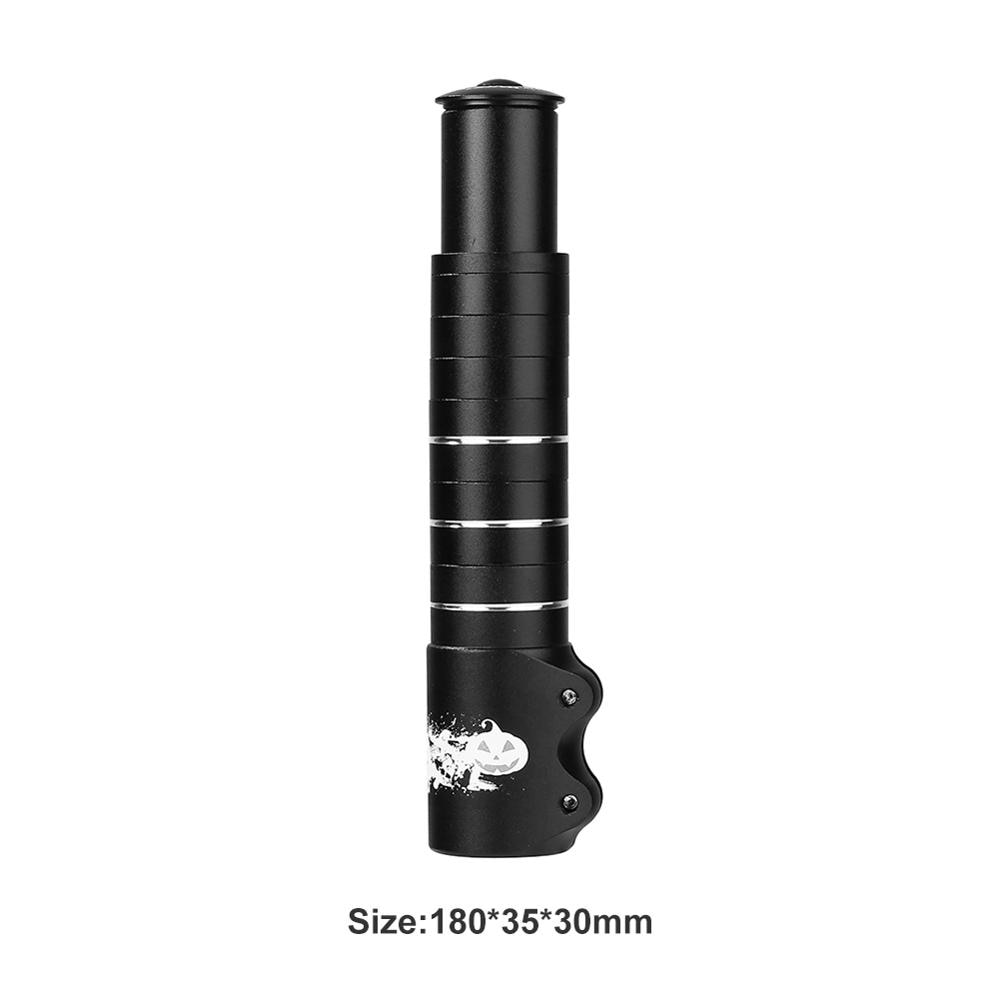 Extensor de manillar de bicicleta de montaña, alargador de eje de horquilla, cabeza alargada, extensor de horquilla, color negro