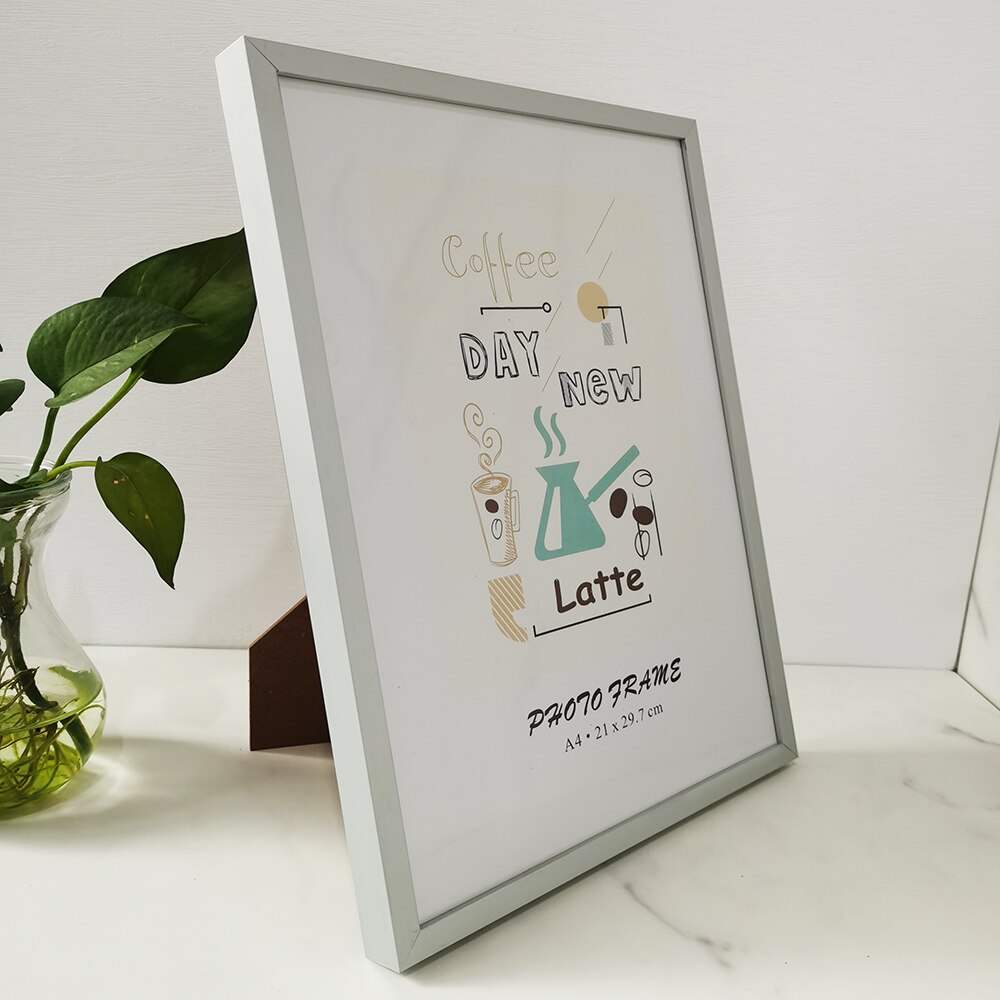 Aluminum Picture Frames For Pictures Metal Photo Frame For Wall Hanging With Plexiglass Poster Certificate Frame Photo Decor: white Frame / 30X40cm hang wall