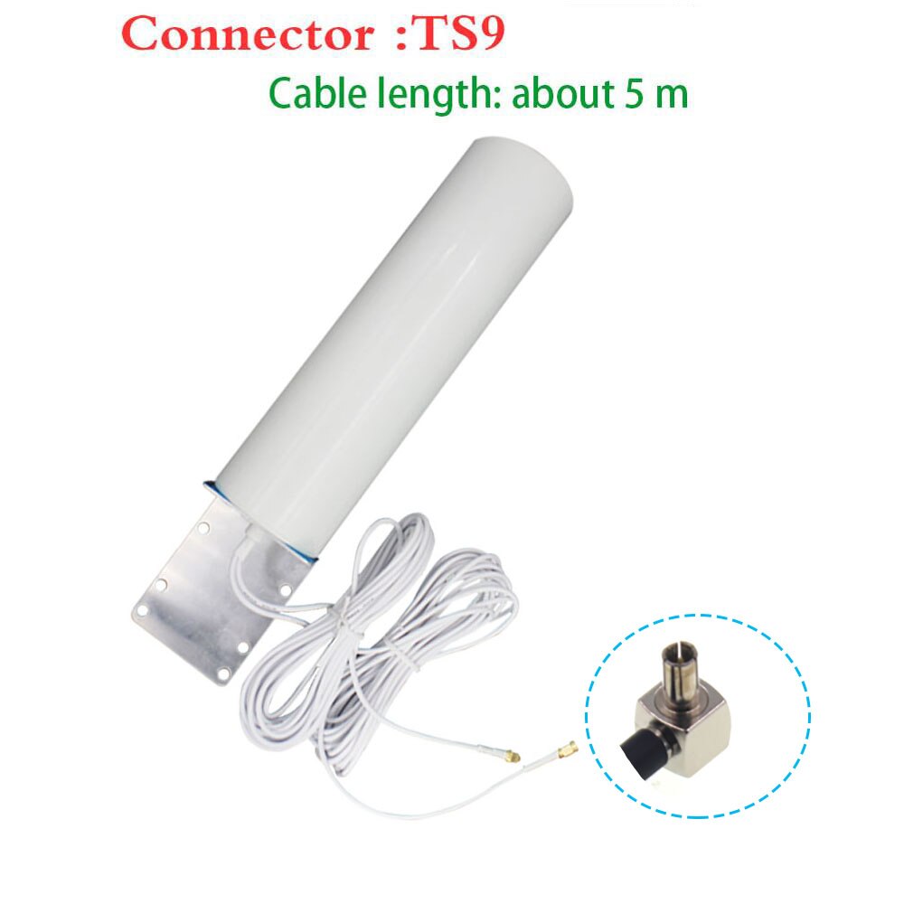 4G Lte Antenne 3G 4G Antena SMA-M Outdoor Antenne Met 10M Meter Sma Mannelijke CRC9 TS9 connector Voor 3G 4G Router Modem: TS9-5Meter