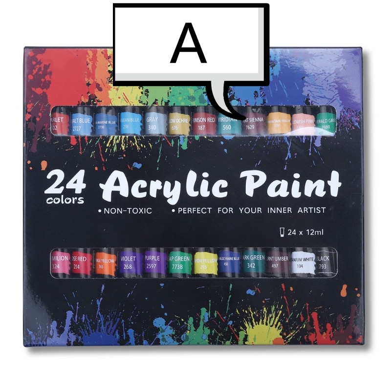 Set di vernici acriliche 12/24 colori pittura ad olio acrilica ad acquerello pigmento per artisti che disegnano vernici murali in pietra ceramica tubi artigianali