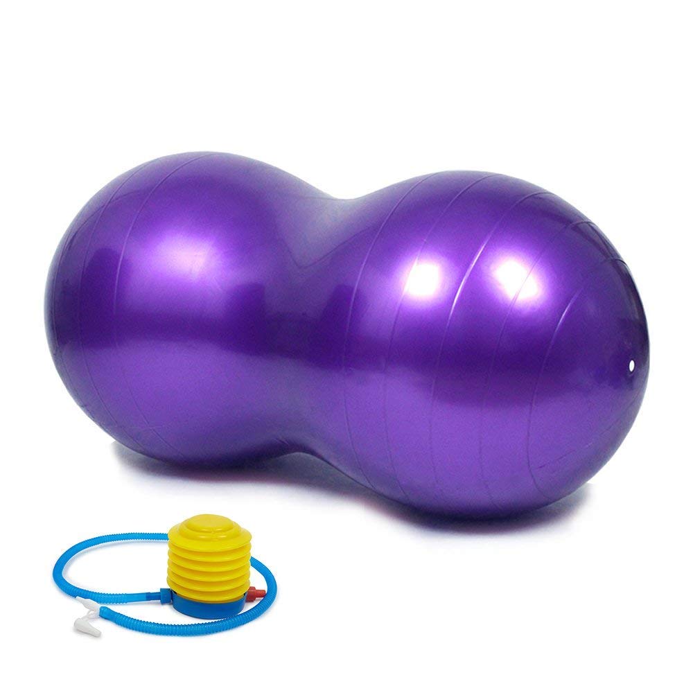 45cm/50cm Anti-Burst Peanut Shape exercise ball Yoga Ball Fitness Exercise Health Training Equipment Gym Aerobic balance ball