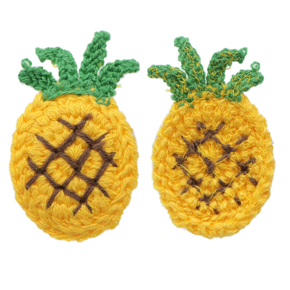 10pcs Handmade Woolen Yarn Crochet Knitted Carrot applique Patchwork DIY needlework sewing accessories Cloth patch,10Yc12529