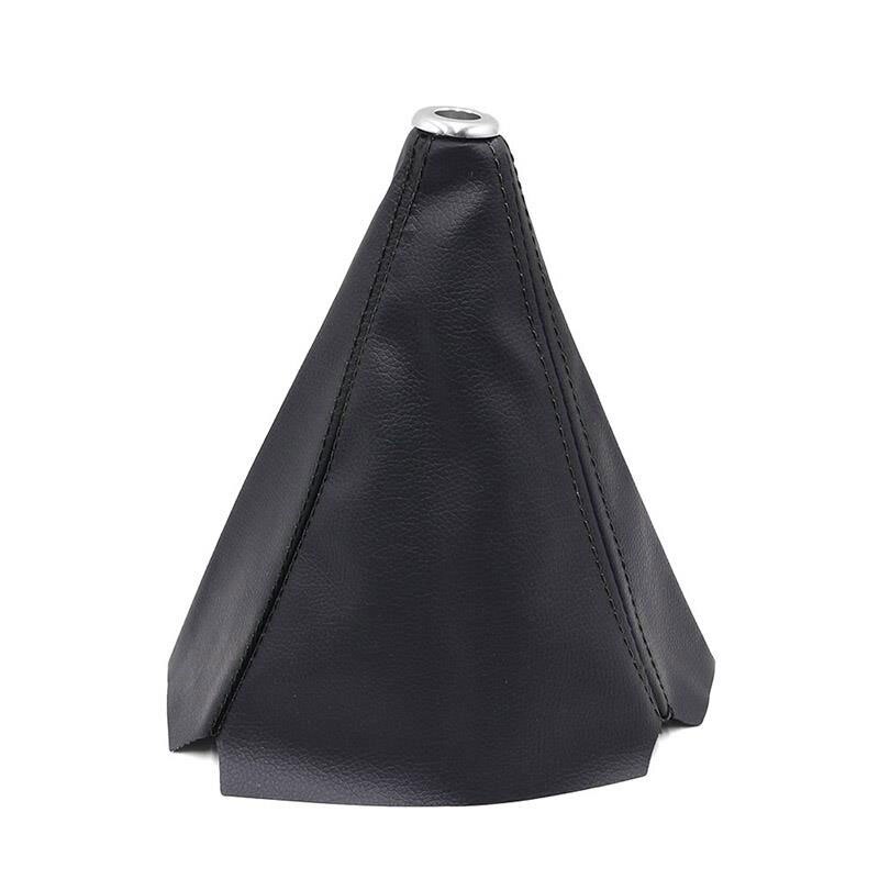 Palanca de cambios corta de cuero Universal AT MT, pomo de palanca de cambios, pomo de palanca de cambios, funda de arranque para Ford Galaxy Mondeo 3 4 S max C max Honda: black stitches