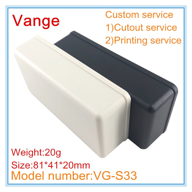 2pcs/lot PCB enclosure case 81*41*20mm ABS plastic enclosure box diy