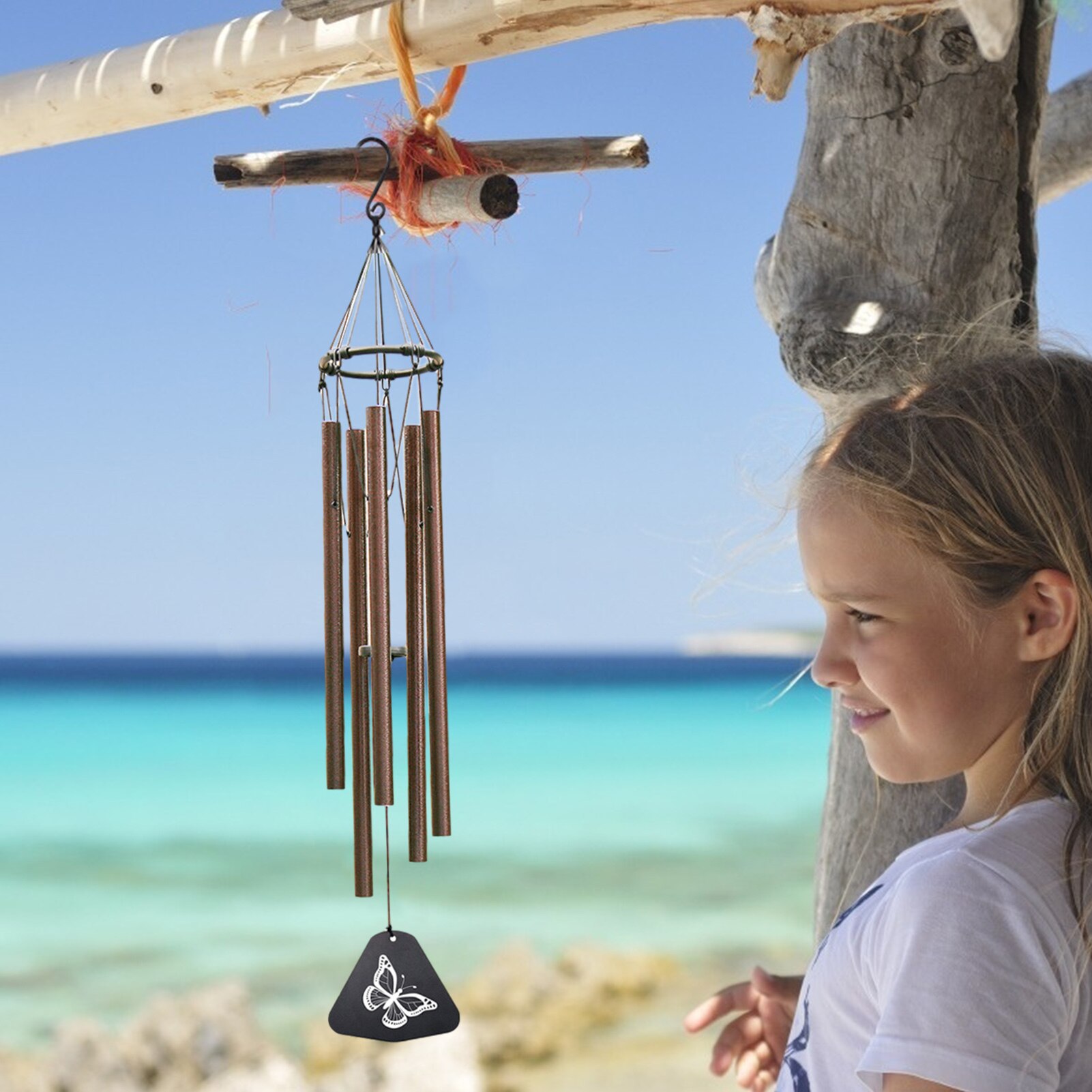 Tuin Decor Windgong Brengen Mooi Geluid Aluminium Buis Wind Chime Gedenkteken Sympathie Wind Chime Met S Haak