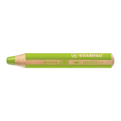 6/10/18PCS German STABILO Invincible Colour Crayon 886 Ultra Coarse Water Soluble Colour Brush Set: Grass green