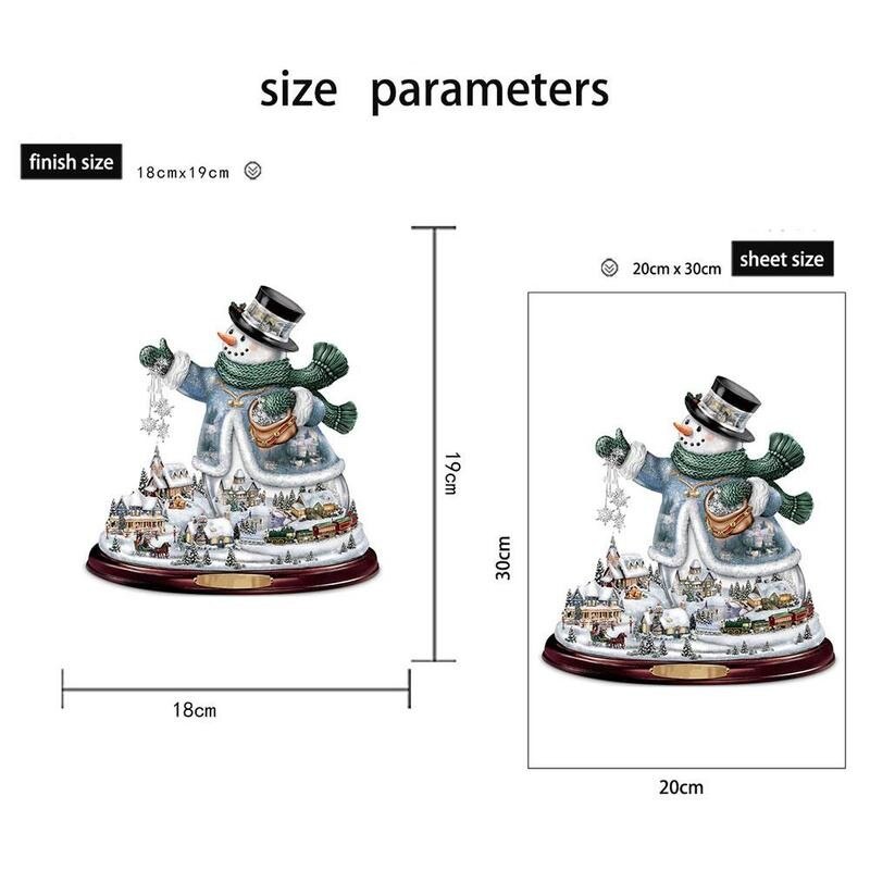 Christmas Tree Rotating Sculpture Train Decorations Adesivos Window Pared Paste Stickers For Home Paste Christmas De Decora T3G6