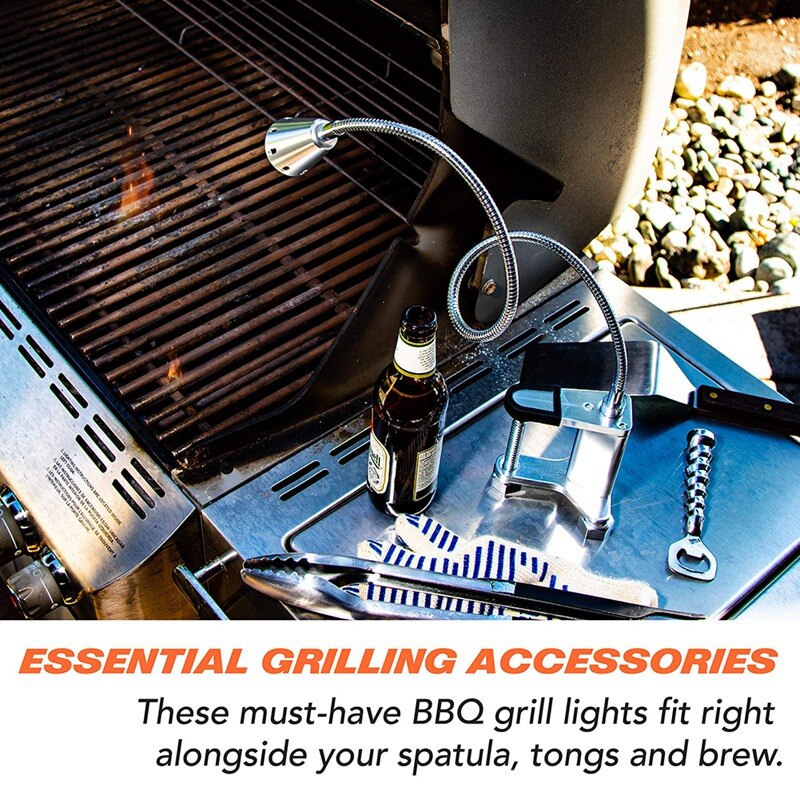 Magnetische Bbq Led Grill Licht Verstelbare 360 Graden Flexibele Zwanenhals Schroef Klem Voor Party Office Outdoor Indoor