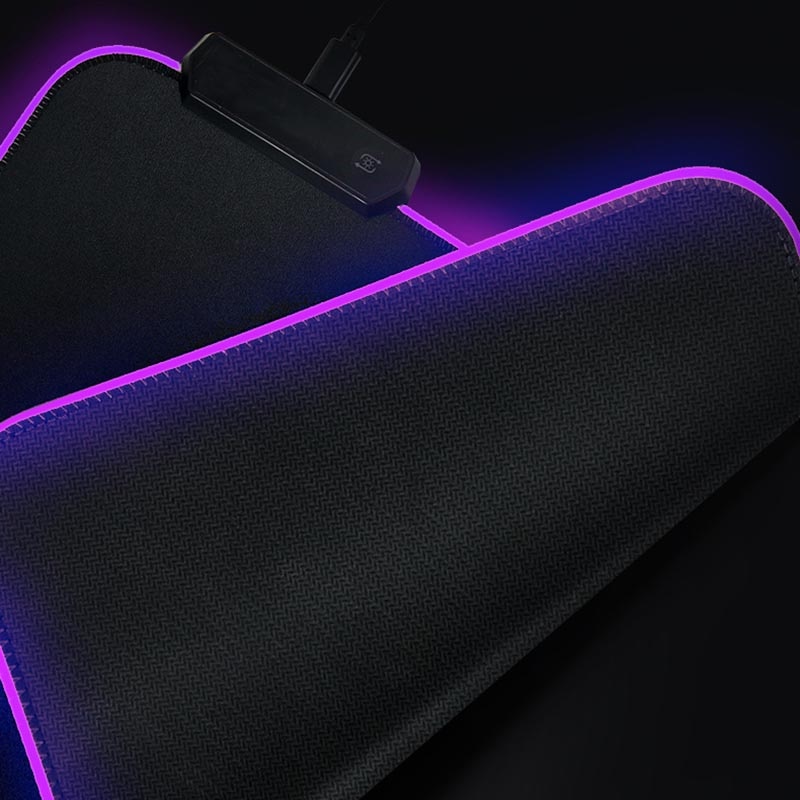 DIY Custom Mouse Pad RGB LED Large Gaming Mouse Pad Laptop Desk Pad for Player Speed Control, Comfortable and Durable
