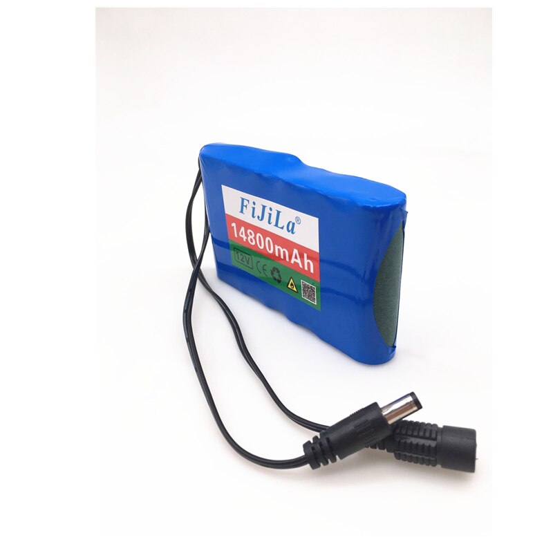 100% batterie 12V d'origine 13.8Ah 18650 Rechargeable Lithium Ion batterie capacité DC 12.6V 13800mAh CCTV Cam moniteur