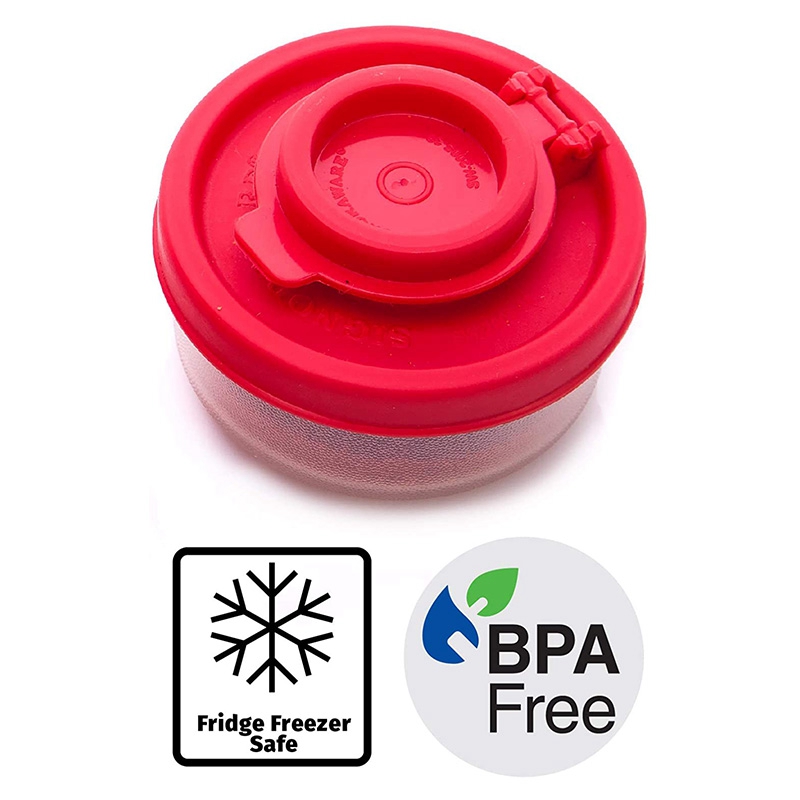! Salt And Pepper Shakers Moisture Proof ,Salt Shaker With Red Covers Lids Plastic Airtight Spice Jar Dispenser