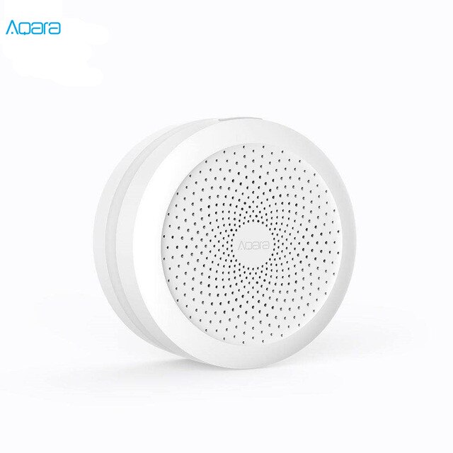 Original Xiaomi Aqara hub, una puerta de enlace con luces LED de noche RGB, funciona de manera inteligente con Apple Homekit y aqara aplicaciones inteligentes: CN plug