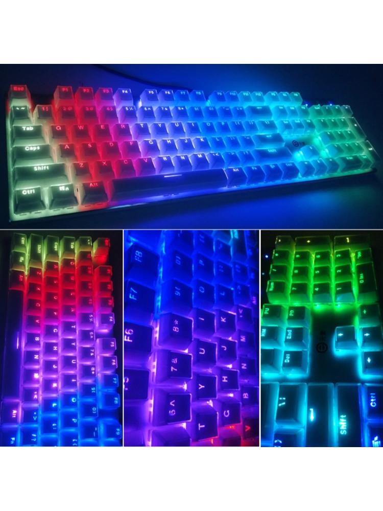 12-key PBT Crystal Translucent Keycaps with Key Puller for Mechanical Keyboard