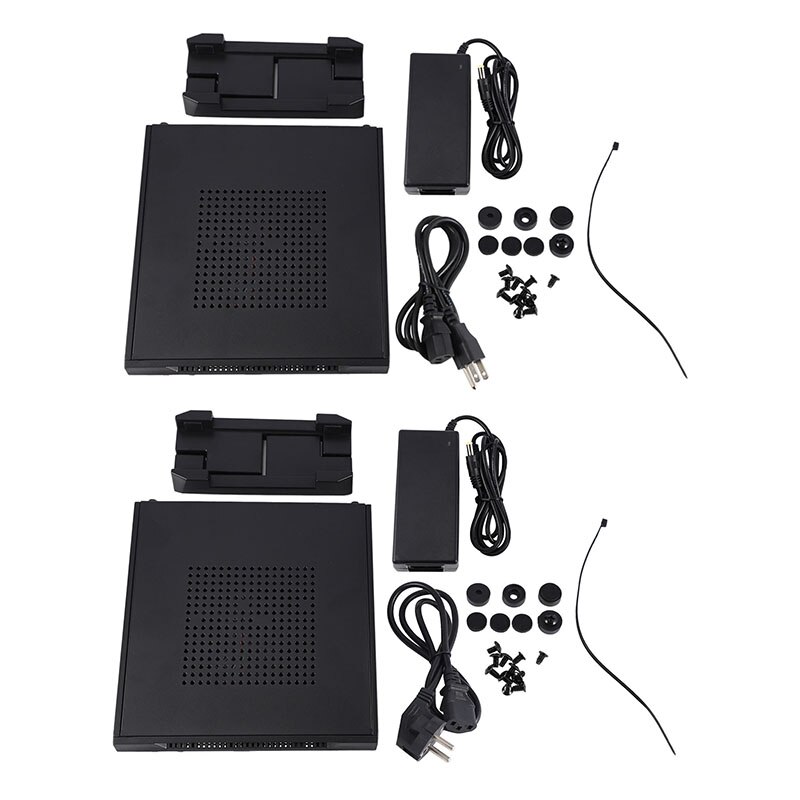 Mini-ITX Slim Small Form Factor Computer Case HTPC Computer Case with 2 x USB2.0 12V 5A Power Adapter