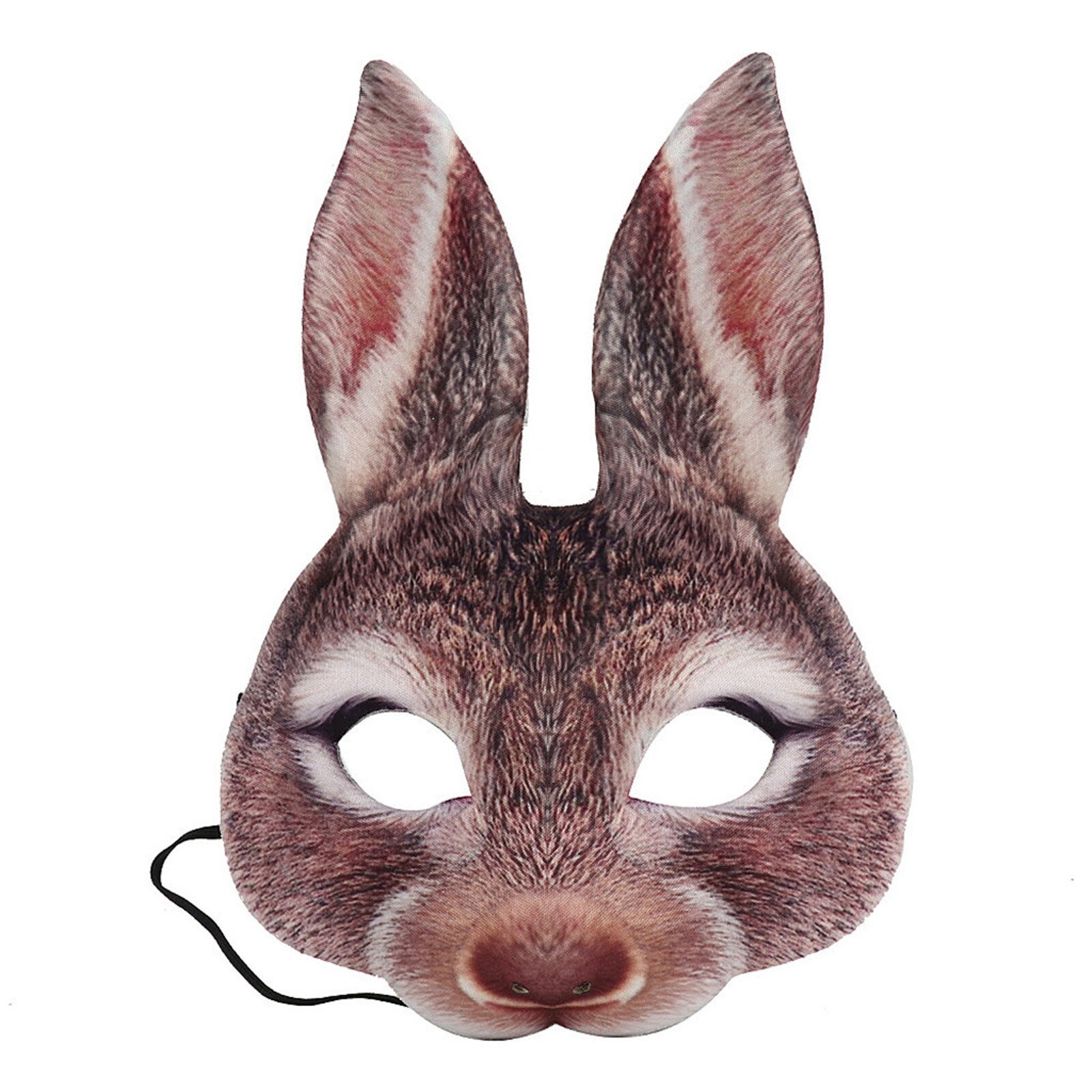 Pasen Cosplay Party Grappig Konijn Masker Kostuum Animal Volwassen Kostuum Half Masker Prom Dress Up Masker: BW