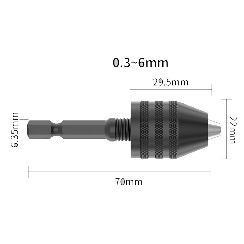 Charpentier hexagone forets adaptateur sans clé arbre mandrin pince moteur électrique arbre Mini mandrin montage 1/4 ''Hex tige perceuse mandrin: Type 2