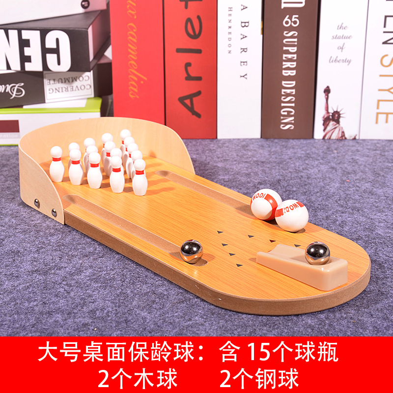 Home Sport Bowling Speelgoed Houten Kinderen Kleuterschool Indoor Kit Mini Tafelblad Jongen Grappige Ability Ontwikkelen Puzzel Speelgoed AA5BB: L 30X10.5X4.3CM