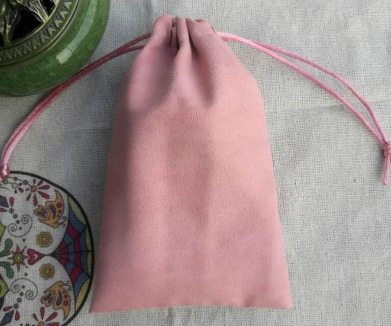 Rosa di Flanella Sacchetti del Regalo Dei Monili 5x7cm 7x9cm 8x10cm 9x12 centimetri di Trucco ciglia Capelli Logo di Imballaggio Borse Multiuso: 50pcs bag / 9x12cm