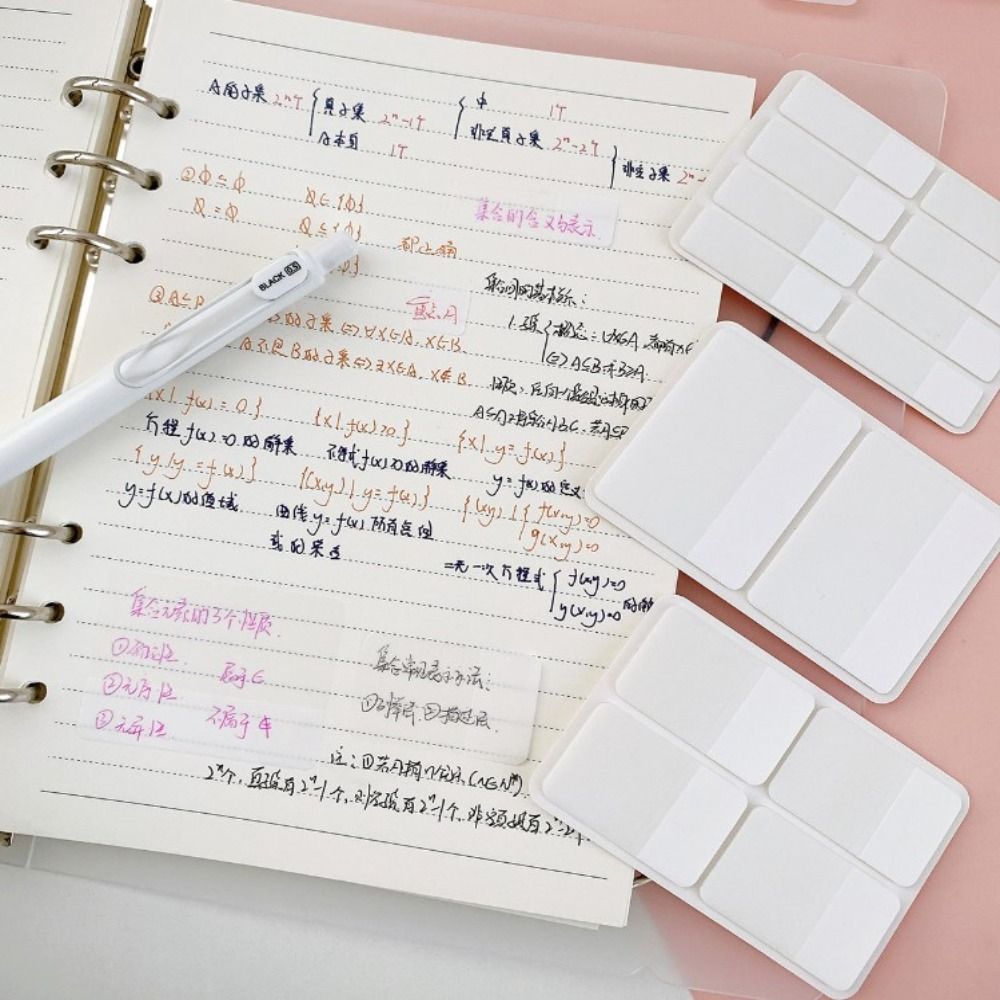 Self Adhesive Planning White Sticky Notes Bookmark Reading Index Tabs Stickers Label Flags Tabs Index Memo Pads Office