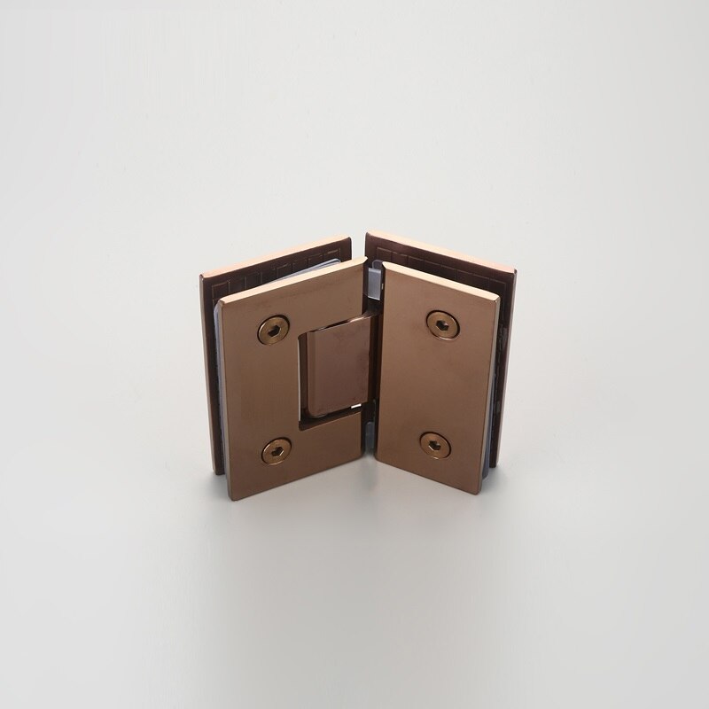 304 Edelstahl Rose Gold Schlecht Schrank Vitrine Schrank Klemme Glas Dusche Glas Tür Scharnier Ersatz Teile 8-12mm: 135 Grad