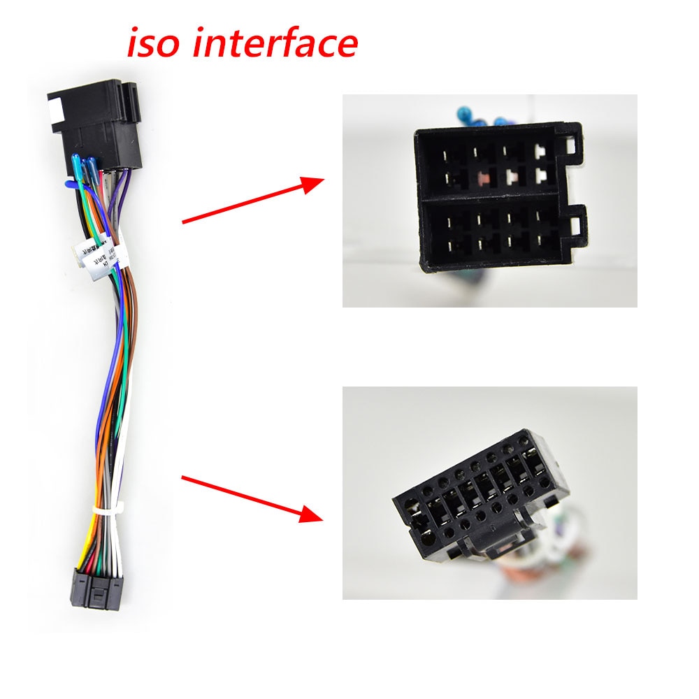 Camecho 2din car Android radio cable Wire Harness Adapter Connector Plug Cabl for Volkswagen ISO Hyundai Kia Honda Toyota Nissan