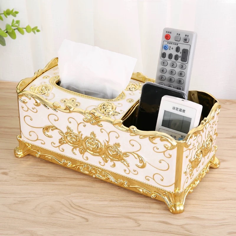 Boîte à mouchoirs en acrylique, porte-serviettes universel de luxe européen et , décoration d'hôtel, maison, bureau, KTV: Clair