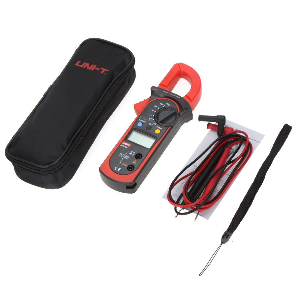 UNI-T UT202A Digital Current Clamp Meter diagnostic-tool 600A DC/AC Multimeter Volt Amp Ohm HZ Temp Capacitance Tester NCV Test