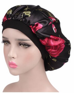 Womens Night Sleep Shower Cap Hair Cover Bath Accessories Hat Head Wide Nightcap: A
