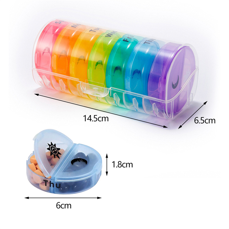 7 Dagen Pillendoos Pillendoosje Container Voor Tabletten Wekelijkse Pillendoos Tablet Sorter Geneeskunde Weekly Storage Box Container Organizer