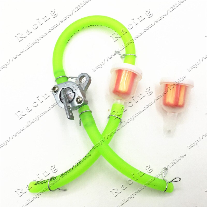 Brandstof Kranen Wtih Gas Slang Line Brandstoffilter Voor 47cc 49cc Chinese Mini Moto Quad ATV 4 Wheeler Dirt Pocket Bike Mini bromfiets: Green