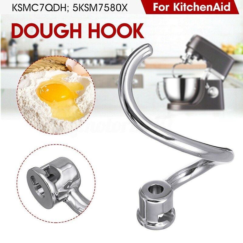 Roestvrij Stalen Spiraal Deeg Haak Voor Kitchen Aid Mixer 7QT KSMC7QDH 5KSM7580X ,Mixer Accessoires