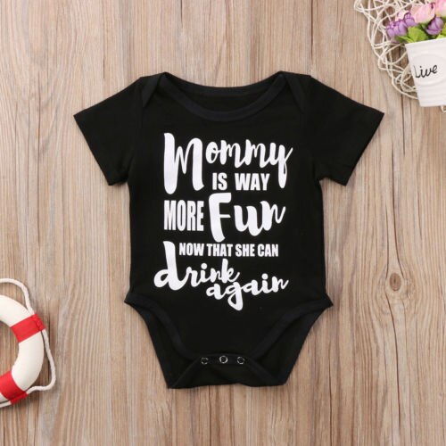 Newborn Kids Baby Boy Girl Short Sleeve Bodysuit Jumpsuit Clothes Outfits Toddler Infant Boys Girls Letter Casual Bodysuits Soft
