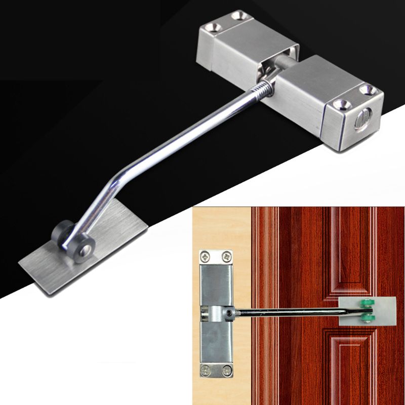 Auto Mounted Spring Door Closer Stainless Steel Adjust Surface Self Closing Door l29k