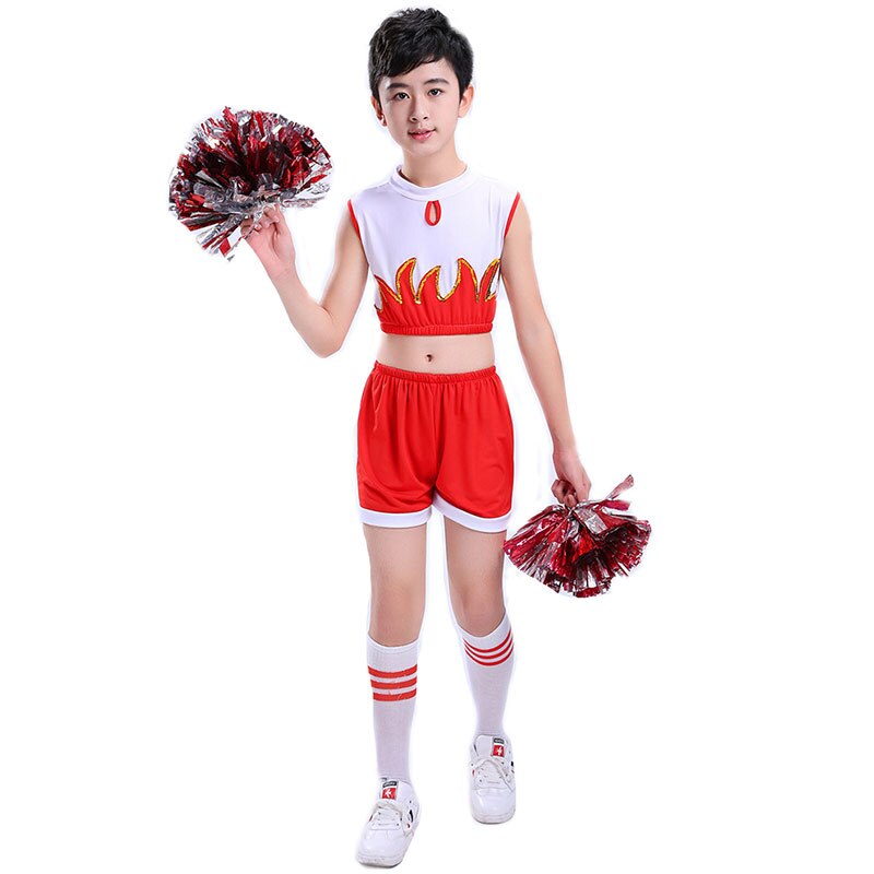Garçon Cheerleaders Costume pour garçons école acclamer équipe uniformes enfants Performance compétition Costume ensembles filles Cheerleading costumes