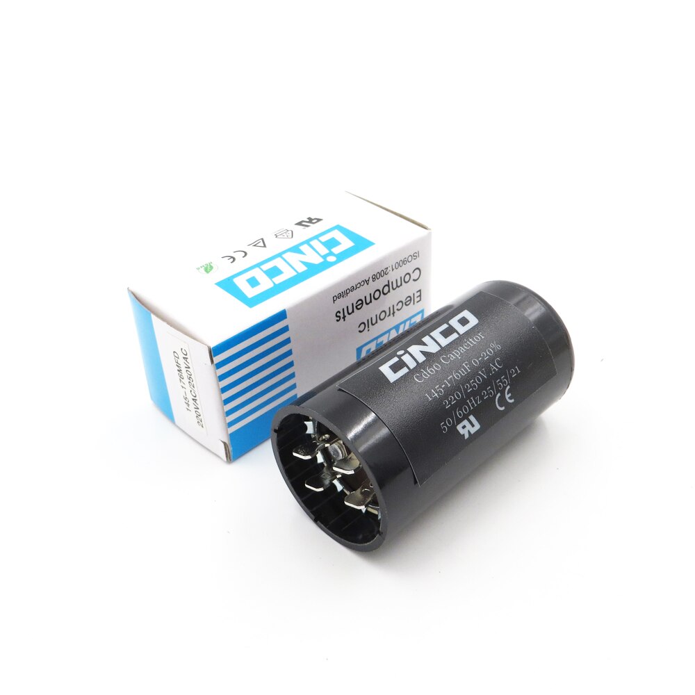 Compresor de aire 145-176MFD 220V 250V 275V CD60 condensador de inicio de lavadora 145-176 mf uf compresor 220VAC 250VAC